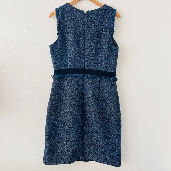 NWOT J. Crew Sparkle Tweed Holiday Dress in Midnight Navy Blue - Picture 6 of 6